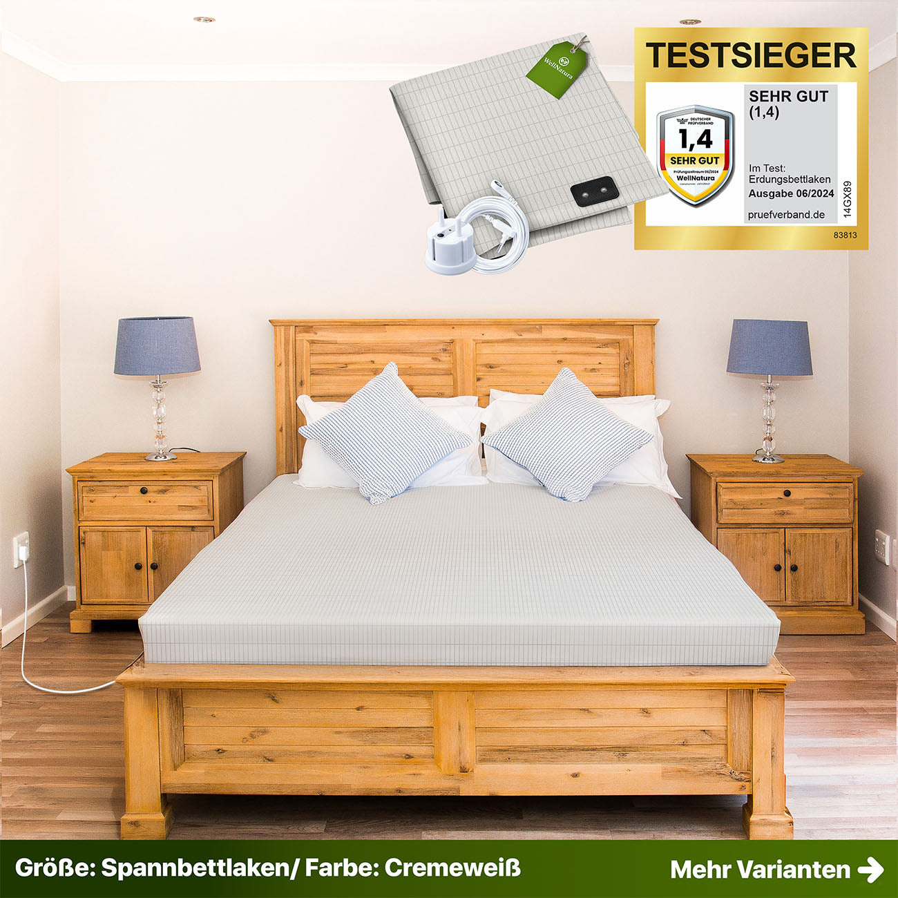 Erdungs-Bettlaken für Tiefenentspannung & besseren Schlaf