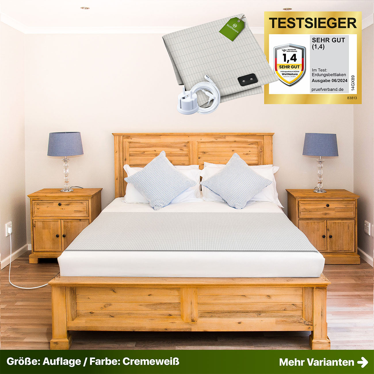 Erdungs-Bettlaken für Tiefenentspannung & besseren Schlaf