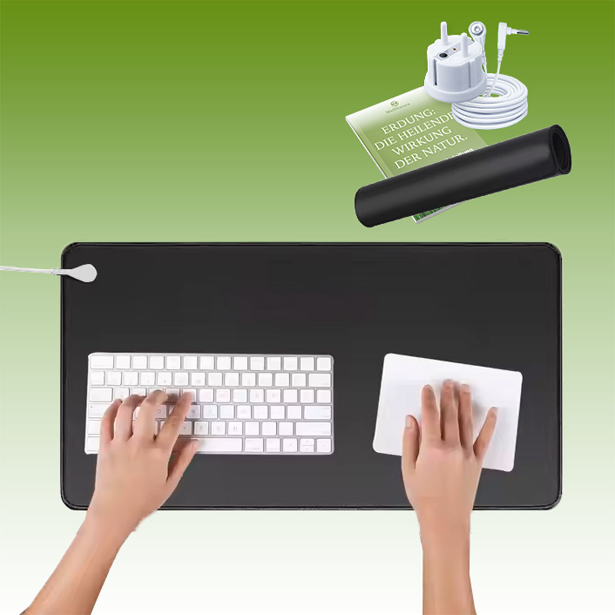 Erdungsunterlage für den Schreibtisch