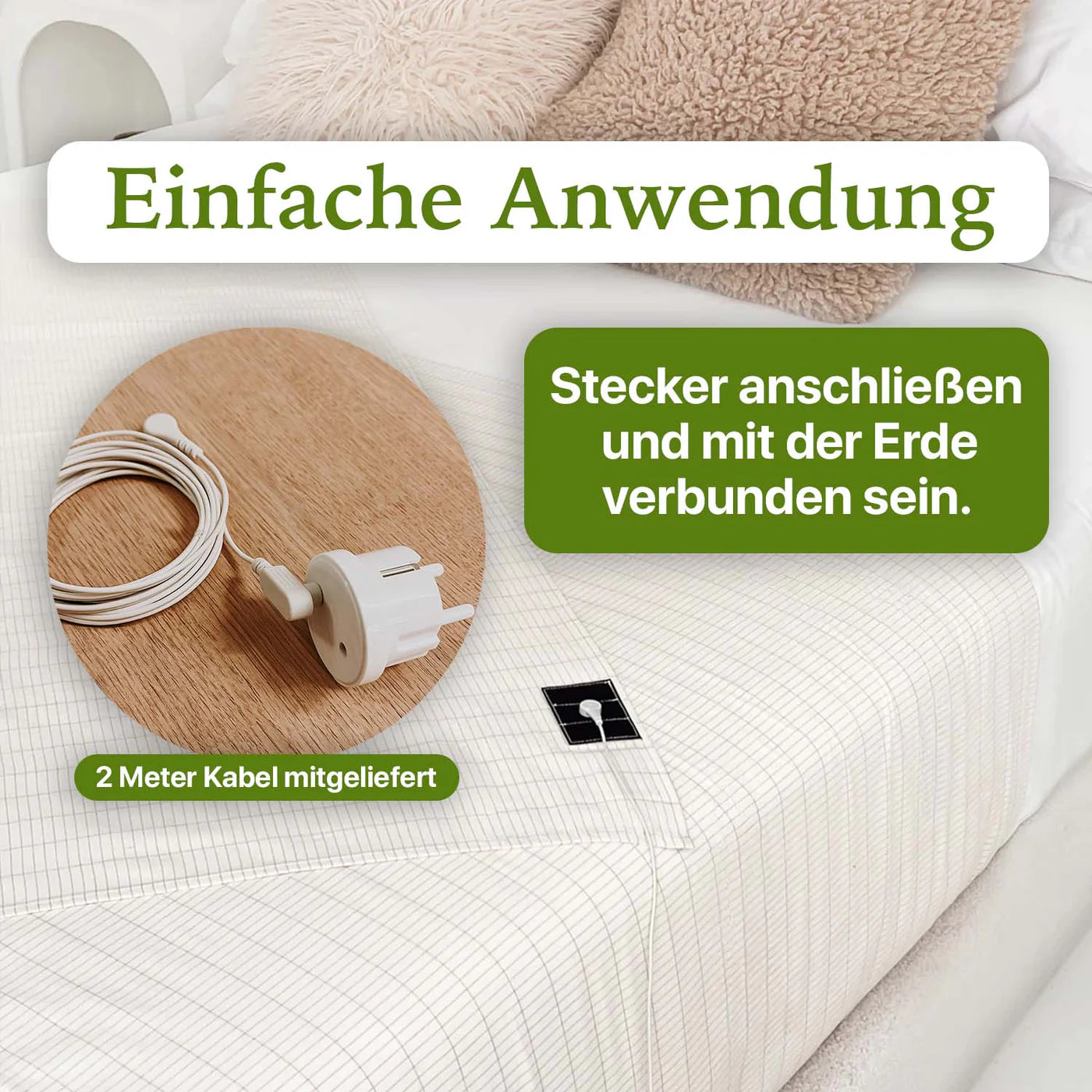 Erdungs-Bettlaken für Tiefenentspannung & besseren Schlaf