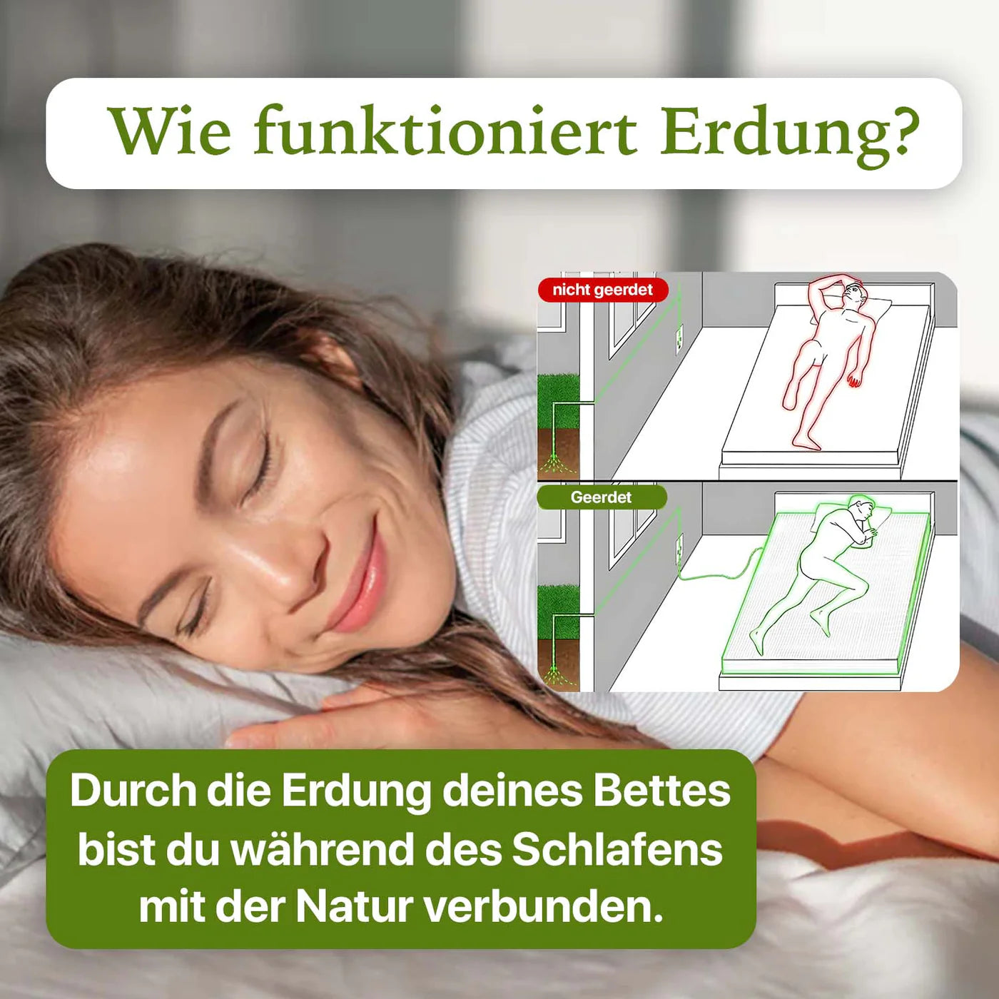 Erdungs-Bettlaken für Tiefenentspannung & besseren Schlaf