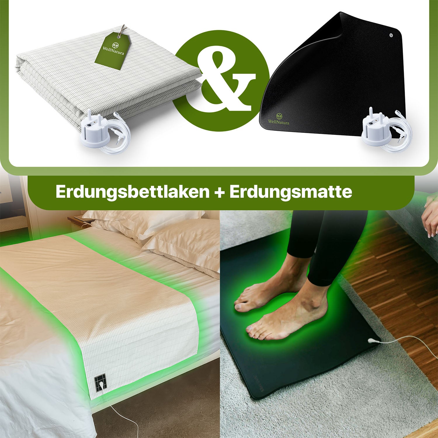 WellNatura Erdungs-Set für mehr Wohlbefinden & Gesundheit
